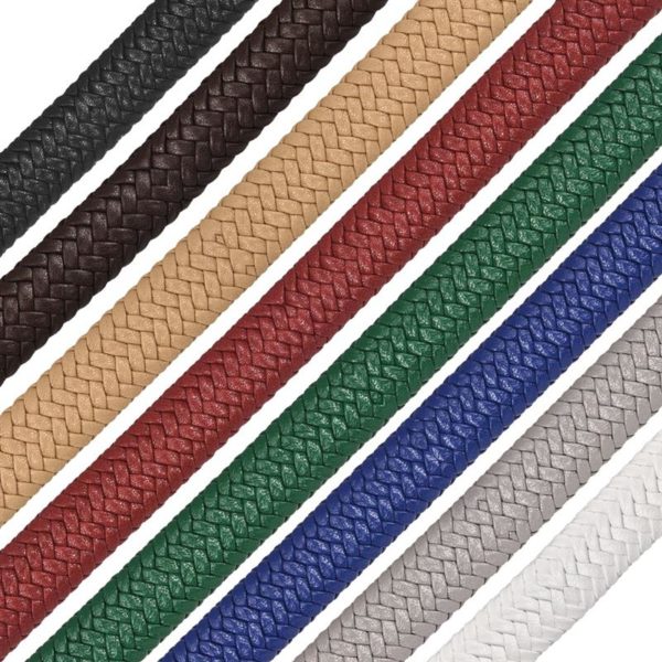 12x6mm Braid Leather Cord For DIY Men Bracelet Jewelry Multi Color Making Flat Cord Accessories Findings Handmade Gift 1