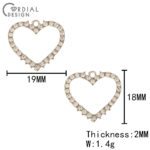 Cordial Design 100Pcs 18*19MM Jewelry Accessories/Rhinestone Charms/Hand Made/DIY Making/Heart Shape/Jewelry Findings Components 3