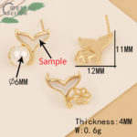 Cordial Design 30Pcs DIY Making/Jewelry Accessories/CZ Earrings Stud/Genuine Gold Plating/Jewelry Findings Components/Hand Made 3