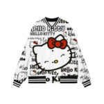 Hip Hop Street Style Ladies Jacket New Hello Kitty Baseball Jacket Harajuku Oversized Bomber Jacket Women's Spring Jacket 3