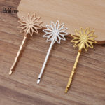 BoYuTe Custom Made (200 Pieces/Lot) 26MM Filigree Flower Hairpins Factory Supply Antique Diy Jewelry Accessories 4