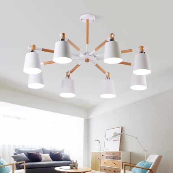 Nordic LED Chandelier Living Room Bedroom Loft Macaron Pendant Lights Indoor Lighting Decoration 2