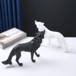 Nordic Creative Animal Geometric Wolf Resin Crafts Animal Geometric Wolf Ornaments Home Living Room Office Decoration Ornaments 5