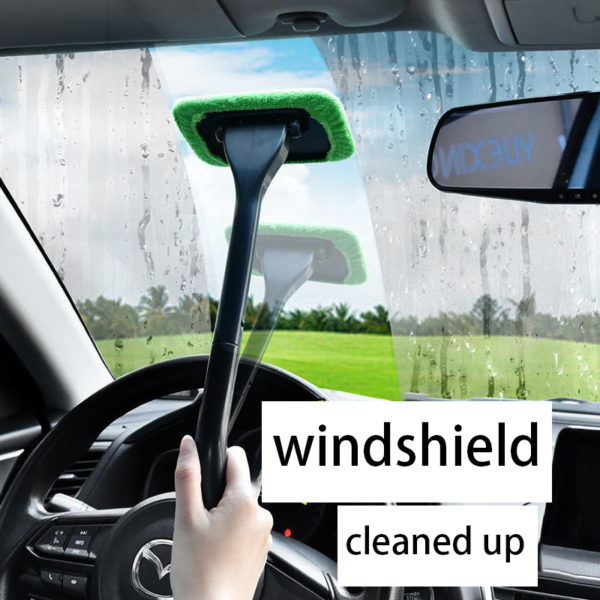 Soft Microfiber Windshield Easy Clean Car Wiper Cleaner Dust Removal Windshield Wiper Glass Window Long Handle Cleaning Brush 2