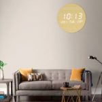 Simple Living Room Log Intelligent Wall Clock Modern Creative Design Digital LED Luminous Study Office Shop Wall Decoration 3