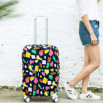 Fashion Suitcase Cover High Elastic Geometry Love Heart Shaped Luggage Case Dust Cover 18-32Inch Suitcase Essential Accessories 3