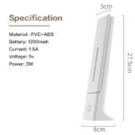 LED USB Touch Dimming Folding Desk Lamp Eye Protection Rechargeable Table Lamp Reading Light For Bed Working Officie Computer 6