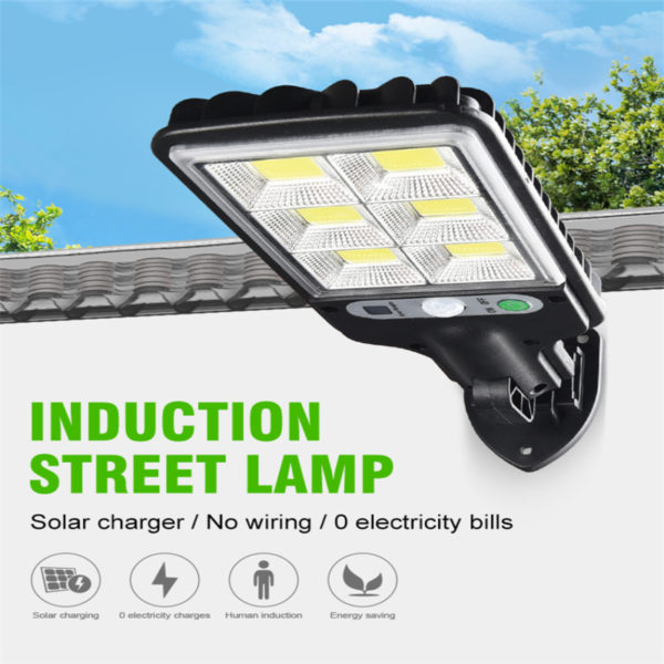 New Outdoor LED Solar Wall Light with Three Modes Waterproof Motion Sensor Garden Garden Remote Control Light 2