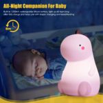 Touch Dinosaur Nightlights Safety Silicone SleepLamp Rechargeable Light Baby Children's Day Home Decor Accessories Gift for Kids 4