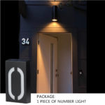 House Number Solar Led Light Outdoor Garden Solar Number Door Plate Outdoor Lighting Rechargeable House Number Light 6