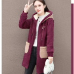 Autumn Winter Mid-Length Hooded Coats with Pocket Autumn Winter Warm Casual Coats Sweatshirts New Plush Thick Lamb Velvet Jacket 2