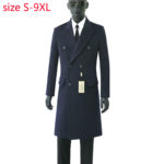 2020 New Arrival High Quality Autumn Wool Overcoat Double Breasted Coat Men Fashion Trend Casual Thick Super Large Size S-8XL9XL 1