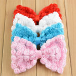 30pcs/lot 12cmX8.5cm hair cute rose chiffon bow without clips Bows Hair Accessory Hair Bow 3