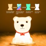 Creative Cute Puppy Silicone Lamp USB Rechargeable LED Colorful Pat Night Light Children's Cartoon With Sleeping Atmosphere Lamp 1