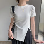 Casual Solid Color O Neck Shirt Women New Fashion Knitted Short Sleeve Blouse Women Summer Female Clothing Blusas Mujer 13435 4