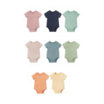 2022 Summer Baby Boys and Girls Bodysuits Light and Thin Short-sleeved Pullover Triangle Romper 1