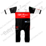 2022F1 Alfa Romeo Team NewRacing Bottas Formula One Extreme Sports Baby Jumpsuit for Boys and Girls Outdoor Breathable Crawlwear 1