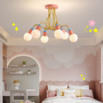 3D Moon Ceiling Chandeliers for Kids Bedroom Decorative Lighting AC 85-260V Creative Cartoon Home Ceiling Chandelier 3