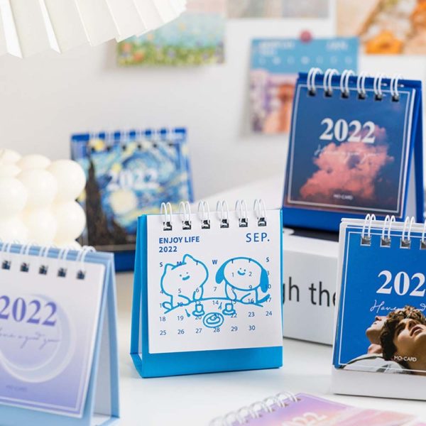 2022 Time Planning Bureau Series MIni desk calendar Cute standing calendar Daily Scheduler Table Planner Yearly Agenda Organizer 2