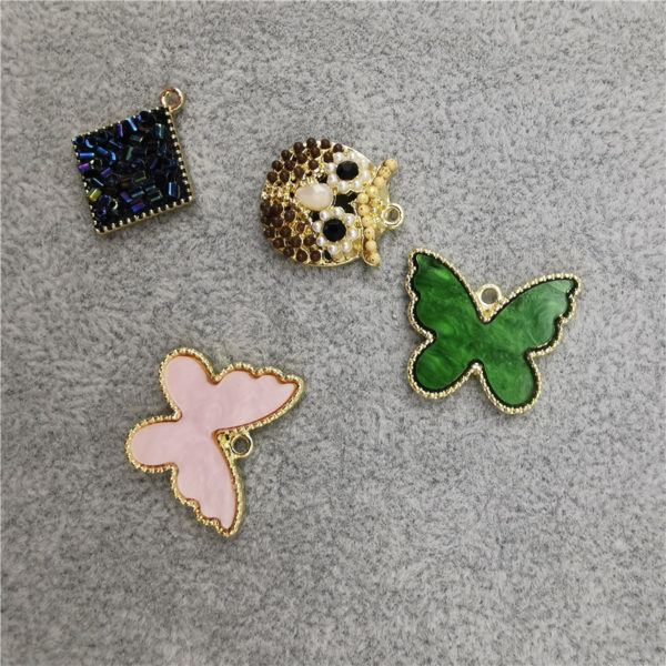 50 Pcs Good Quality Enamel Charms Alloy Pendants for Necklace Bracelet Earrings Jewelry DIY Accessory 2