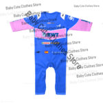 2022 New F1 BWT Team Force India A5 Racing Bystander Baby Jumpsuit For Boys Baby Girls Hot Sale Comfortable Breathable Crawlwear 1