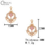 Cordial Design 50Pcs 15*22MM Rhinestone Charms/DIY Making/Earrings Accessories/Hand Made/Jewelry Findings & Components/Pendant 3