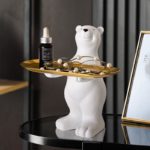 Statue Tray For Decoration Home Decor Modern Sculptures Resins Home Office Storage Living Room Table Desk Bulldog Polar Bear 2