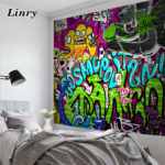 3D Graffiti Tapestry wall hanging Fashion Psychedelic Hanging Fabric Background Wall Covering Hippie Dorm Cover Beach Towel 1