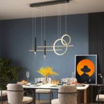 Modern Minimalist Led Chandelier with Remote Control Black Dining Living Room Center Table Kitchen Accesories Home Decor Fixture 5