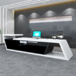 Reception desk imitation marble hotel bar beauty salon cashier office lobby 4