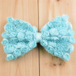 30pcs/lot 12cmX8.5cm hair cute rose chiffon bow without clips Bows Hair Accessory Hair Bow 6