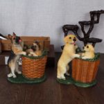 Simulation dog pen holder resin statue ornament Home Decor creative study Room office decoration animal sculpture birthday gift 3