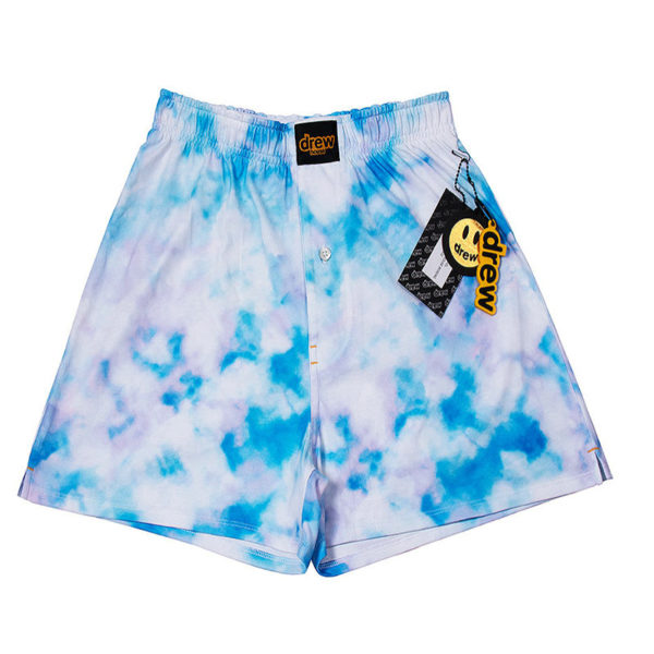 DREW Beach Shorts Breathable Summer Pants High Quality Tops HOUSE Justin Bieber Brand Smiley Tie dye Slippery Soft Like Skin 1