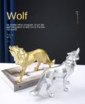 Nordic Creative Animal Geometric Wolf Resin Crafts Animal Geometric Wolf Ornaments Home Living Room Office Decoration Ornaments 1