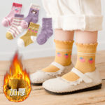 5 Pairs/Lot Children's Socks Autumn and Winter Thick Fluffy Terry Socks Cartoon Boys Girls Keep Warm Socks For 1-12 Years 2