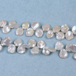 13-15mm Good Quality Nice Surface Keshi Pearl Natural White Color Top Drilled Petal Beads Pretty Accessories 5