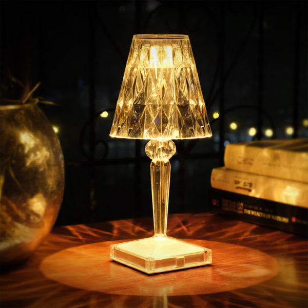 Table Lamp USB Charging Diamond Decor Desk Light Table Lamp For Room Bedroom Bar Decoration Night Lamp Crystal Lighting 1