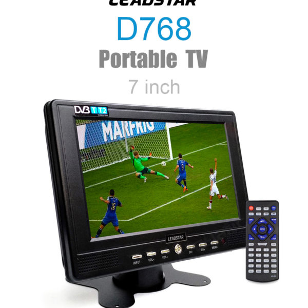 2021 Newest D7 7-Inch Digital And Analog Mini Small Car Tv Support Usb Tf Mp4 H.265 Ac3 Portable Tv Dvb-T2 Atsc Tdt 1