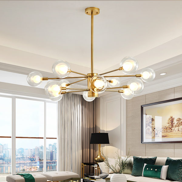 European Modern Simple Ceiling Chandelier Lights Luxury LED Lamps Indoor Lighting Bedroom Living Acrylic Decor Lamps Fixture G9 2