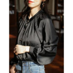 Women OL Shirt Spring New Solid Tops Long Sleeve Shirt Elegant Blouse Female White Tunic Shirt Blouse Top 5