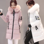 2021 New Parka Womens Winter Coats Womans Long Cotton Casual Fur Hooded Jackets Warm Parkas Female Overcoat Coat Free shipping 3