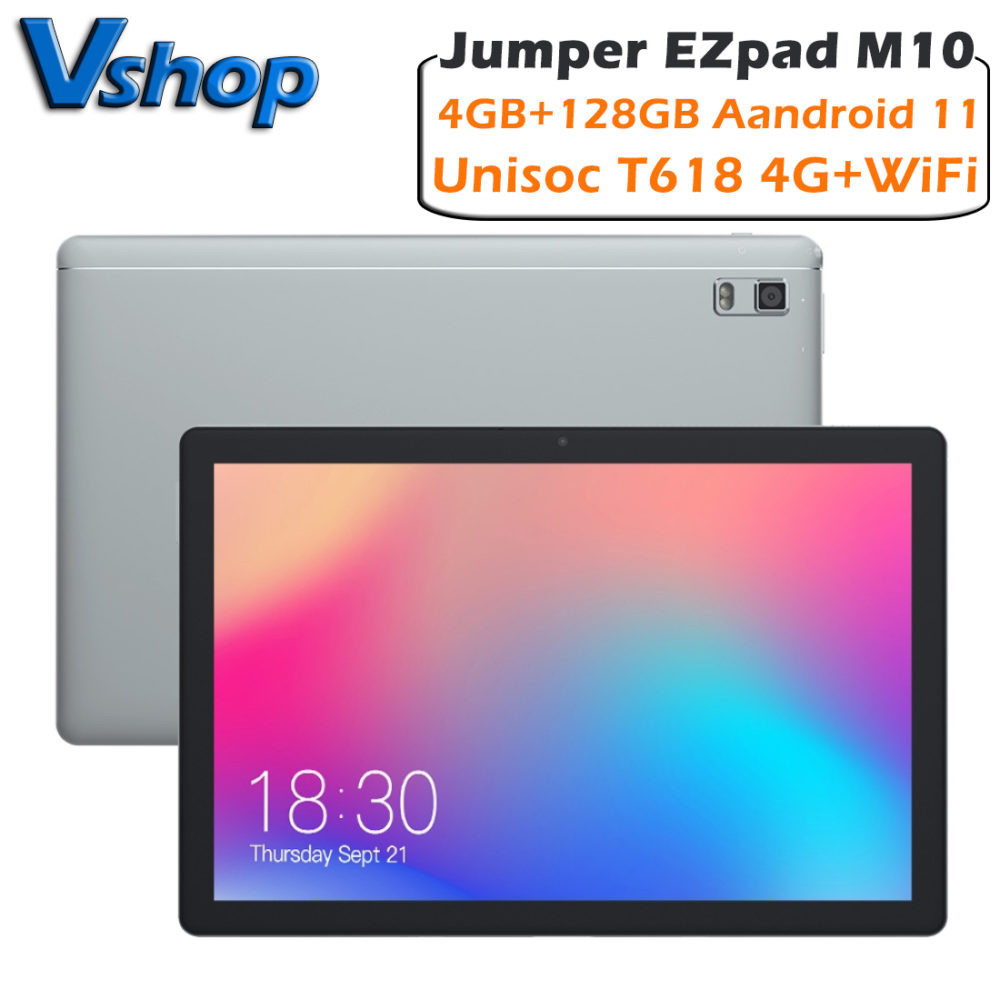 Jumper EZpad M10 Tablet PC 10.1 inch 4GB+128GB Android 11 OS Unisoc T618 Tablets PC 4G Network Dual Wifi Type-C 1