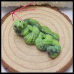 Hotsell Carved Natural Stone Animal Snake Serpentine Necklace Pendant 39x21x14mm,9.1g fashion jewelry gift accessory 4