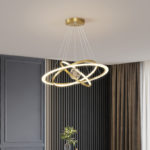 New Modern Ring Round LED Chandelier For Living Room office Dining Room Kitchen Ceiling Pendant Lamp Gold Design Hanging Lights 3