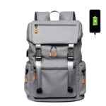 BK Brand Laptop Backpack Waterproof School Backpacks Casual USB Charging Men Business Travel Backpack 15.6 Inch Multi-pocket Bag 1