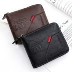 Men's Wallet Made of Leather Wax Oil Skin Purse for Men Coin Purse Short Male Card Holder Wallets Zipper Around Money Coin Purse 5