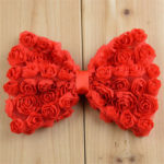 30pcs/lot 12cmX8.5cm hair cute rose chiffon bow without clips Bows Hair Accessory Hair Bow 5