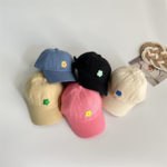 9831A Ins Children Hats Candy Colored Baby Boy Hat Spring Summer Small Flowers Embroidered Big Baseball Caps Girl's Cap 4