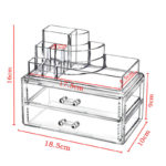 Multifunction Stationery Holder Organizer Transparent Box Rangement Bureau Kawaii Makeup Cosmetic Layered Drawer Combination 6