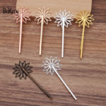 BoYuTe Custom Made (200 Pieces/Lot) 26MM Filigree Flower Hairpins Factory Supply Antique Diy Jewelry Accessories 2